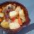 In this clay pot it was placed chopped pork, potatoes and carrots, chicken stock, sea salt, white wine, fresh bay leafs, and olive oil.